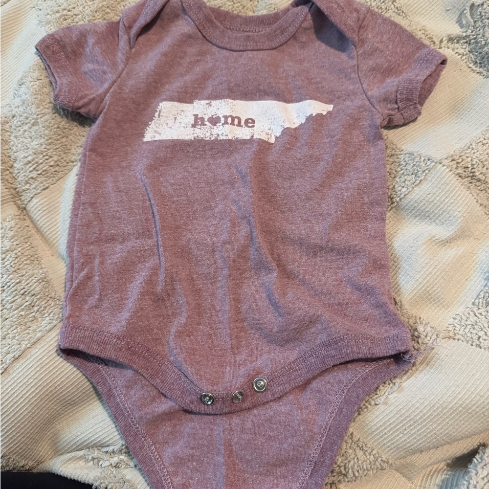 Purple Graphic Baby Onesie